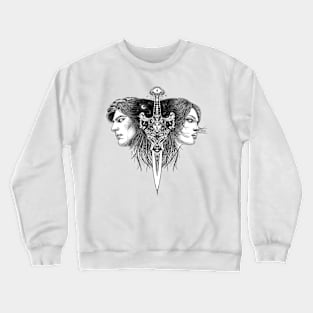 Man and woman in love with a dagger Crewneck Sweatshirt